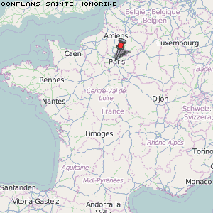 Conflans-Sainte-Honorine Karte Frankreich