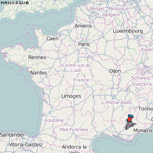 Manosque Karte Frankreich