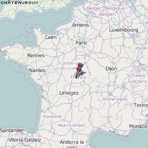 Châteauroux Karte Frankreich