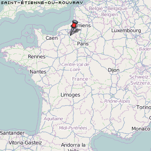 Saint-Étienne-du-Rouvray Karte Frankreich