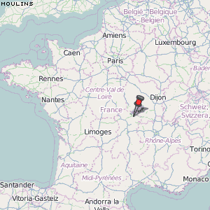 Moulins Karte Frankreich