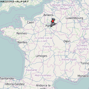 Maisons-Alfort Karte Frankreich