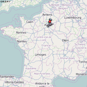 Orsay Karte Frankreich