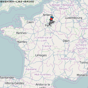Enghien-les-Bains Karte Frankreich