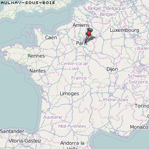 Aulnay-sous-Bois Karte Frankreich