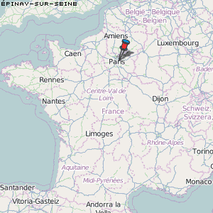 Épinay-sur-Seine Karte Frankreich
