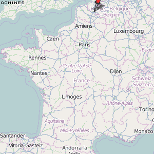 Comines Karte Frankreich