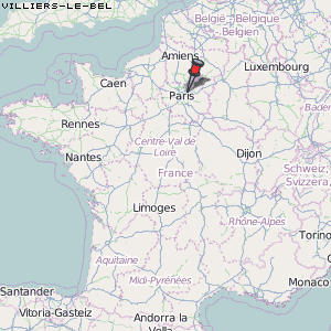Villiers-le-Bel Karte Frankreich