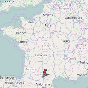 Cugnaux Karte Frankreich