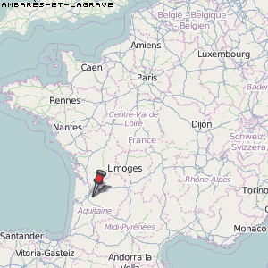 Ambarès-et-Lagrave Karte Frankreich