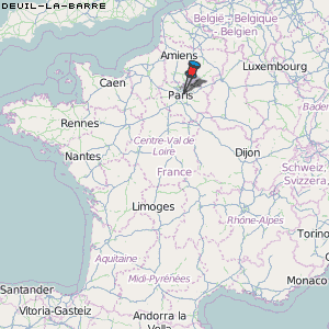 Deuil-la-Barre Karte Frankreich