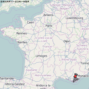 Sanary-sur-Mer Karte Frankreich