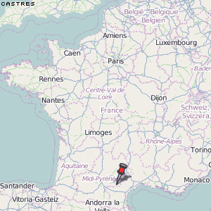 Castres Karte Frankreich