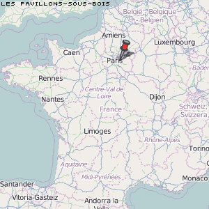 Les Pavillons-sous-Bois Karte Frankreich