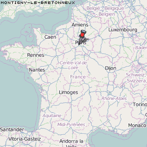 Montigny-le-Bretonneux Karte Frankreich