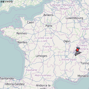 Seynod Karte Frankreich