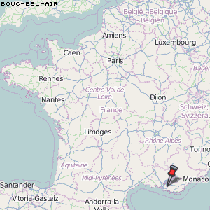 Bouc-Bel-Air Karte Frankreich