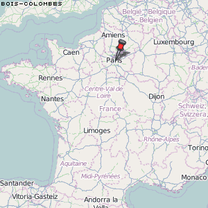 Bois-Colombes Karte Frankreich