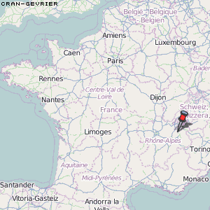 Cran-Gevrier Karte Frankreich
