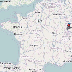 Cernay Karte Frankreich