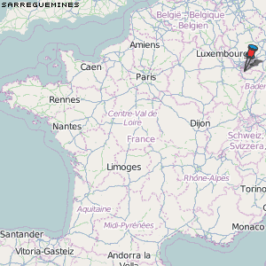 Sarreguemines Karte Frankreich