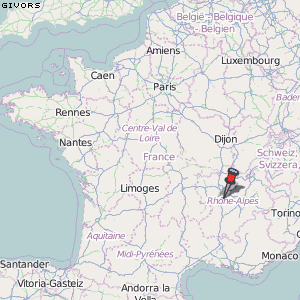 Givors Karte Frankreich