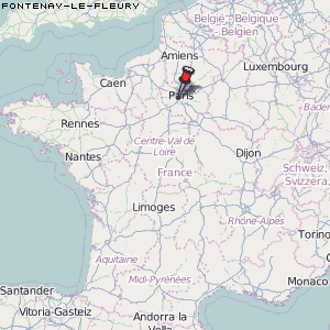 Fontenay-le-Fleury Karte Frankreich