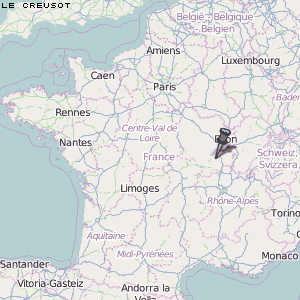 Le Creusot Karte Frankreich