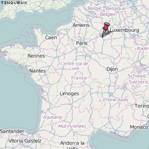 Tinqueux Karte Frankreich