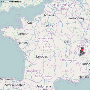 Sallanches Karte Frankreich