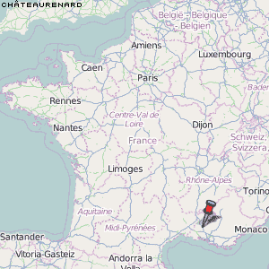Châteaurenard Karte Frankreich