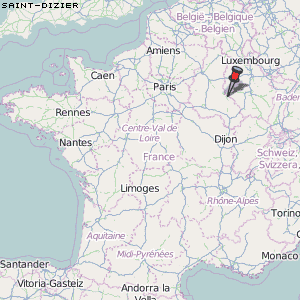 Saint-Dizier Karte Frankreich