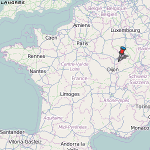 Langres Karte Frankreich