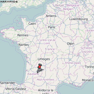 Marmande Karte Frankreich
