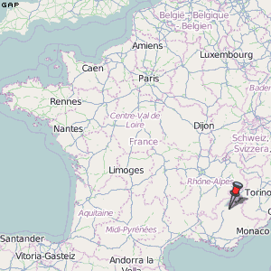 Gap Karte Frankreich