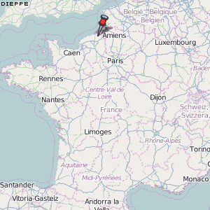 Dieppe Karte Frankreich