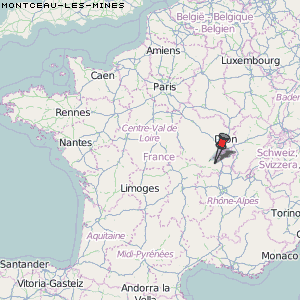 Montceau-les-Mines Karte Frankreich