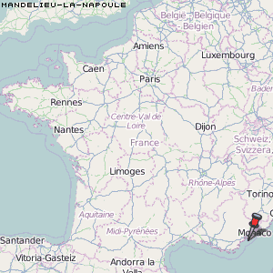 Mandelieu-la-Napoule Karte Frankreich