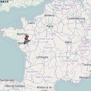 Rezé Karte Frankreich