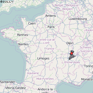 Écully Karte Frankreich
