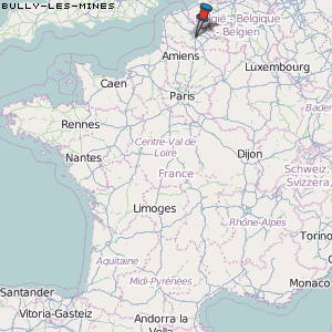Bully-les-Mines Karte Frankreich