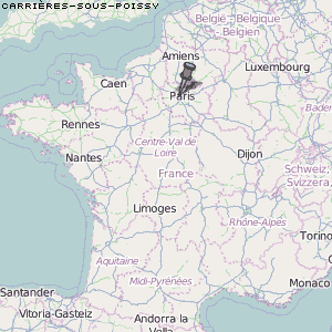 Carrières-sous-Poissy Karte Frankreich