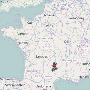 Rodez Karte Frankreich