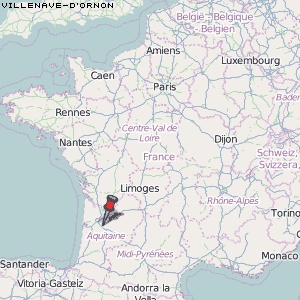 Villenave-d'Ornon Karte Frankreich