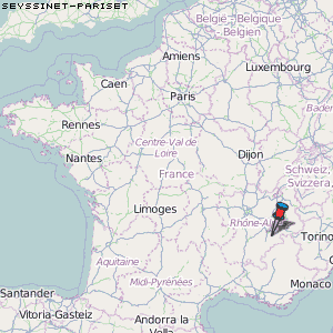 Seyssinet-Pariset Karte Frankreich
