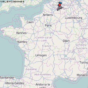 Valenciennes Karte Frankreich