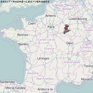 Saint-André-les-Vergers Karte Frankreich