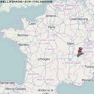 Bellegarde-sur-Valserine Karte Frankreich