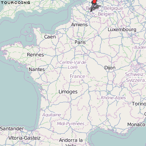 Tourcoing Karte Frankreich