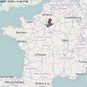 Gif-sur-Yvette Karte Frankreich